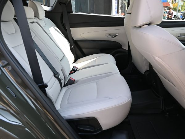 Photos of 2025 Hyundai Tucson exterior, interior, dashboard, and rear view